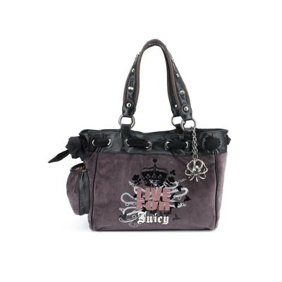 Tragetasche JUICY COUTURE "DAYDREAMER LIVE LARGE DOUBLE HANDLE. Damen", Damen, Gr. B/H/T: 13cm x 29cm x 13cm onesize, rabbit, Baumwolle, Polyurethan, Taschen, Tragetasche Damen, Shopper, Einkaufstasche, Fashion, Lifestyle, Sale