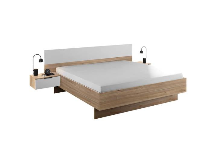 Boxxx Bettanlage, Weiß, Eiche, 180x200 cm, Schlafzimmer, Betten