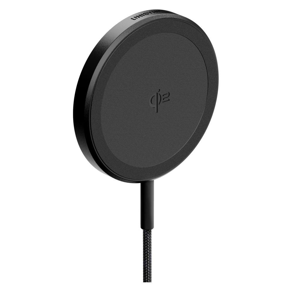 Unisynk Magnetic Wireless Charger Qi2,15W, Black 2m (15 W) (10439)