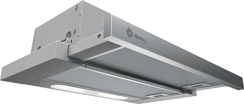 Campana telescópica - Balay 3BT262MX, 300m³/h, 3 potencias, 60 cm, Inox