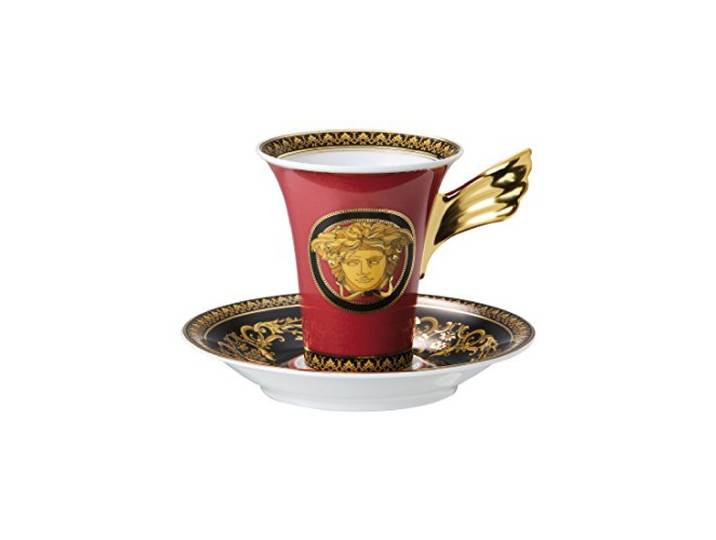 Versace Rosenthal Espressotasse mit Untere Medusa rot