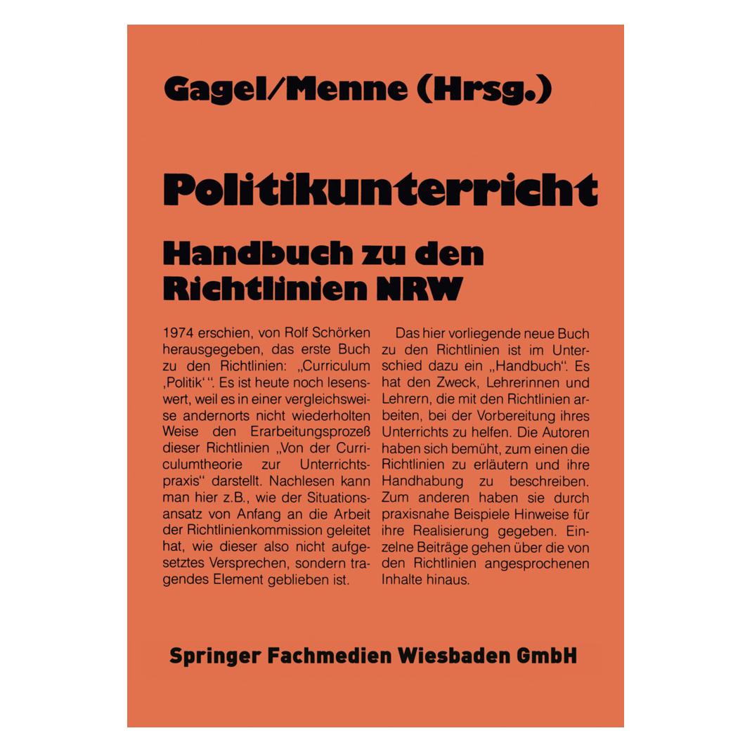 VS Politikunterricht (Deutsch, Softcover, Walter Gagel) (55559843)