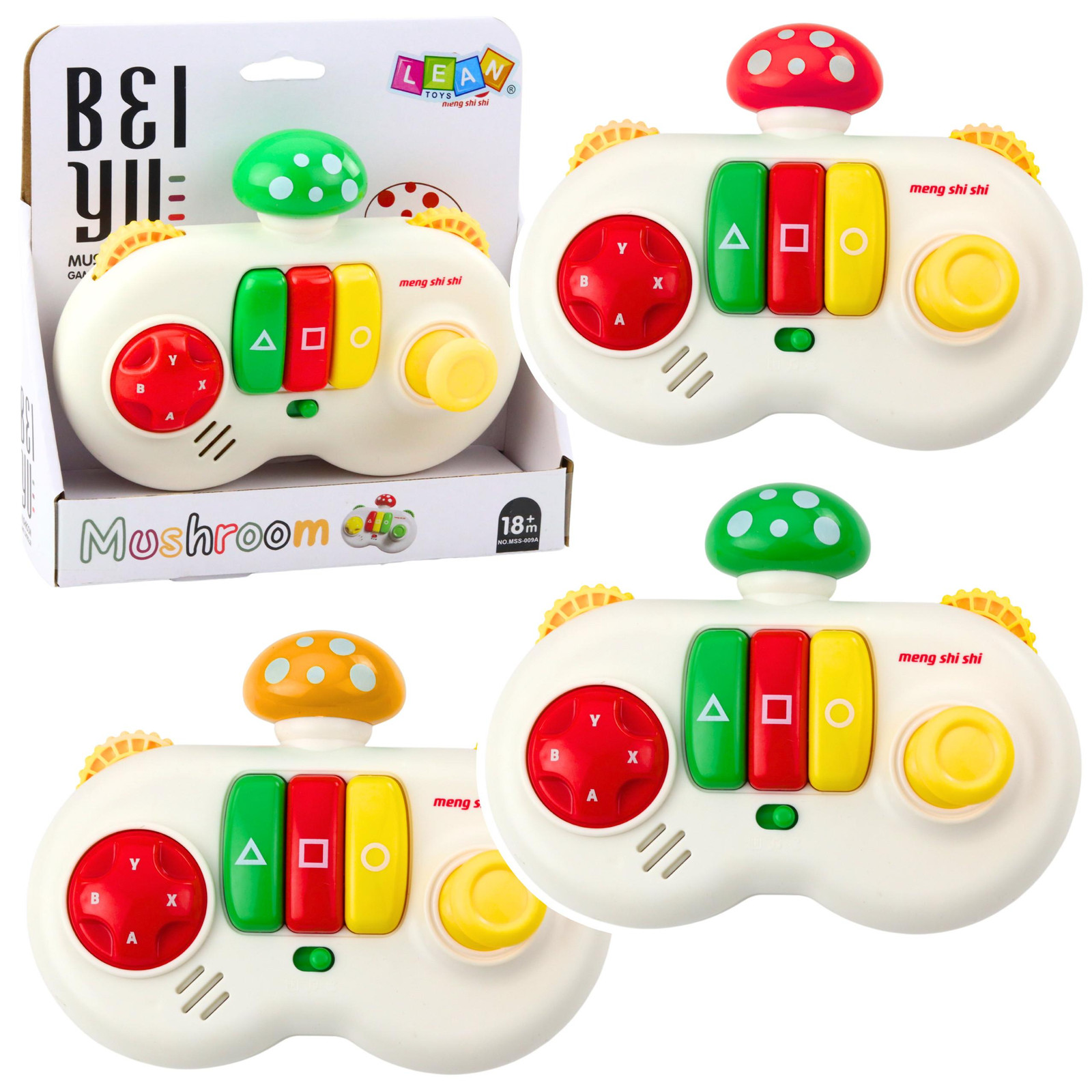 Leantoys Console Pad Interactieve sensorische paddenstoel voor kinderen met licht en geluid