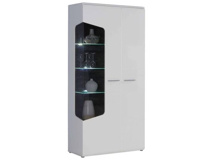 Hom´in Vitrine 2-türig Corel, Weiß, Holznachbildung