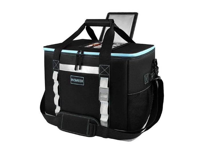 LuxusKollektion Kühltasche Kühltasche 48L faltbar wasserdicht Isoliertasche Camping Scharz
