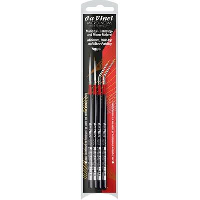da Vinci Pinselset Micro-Nova, gewinkelt, synthetisch/schwarz, 4er Set