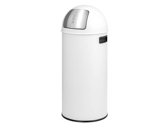 eluno Abfalleimer Push-Deckel 25 L, weiß, Weiß, Metall, 26.5x60.5x26.5 cm, Haushalt & Reinigung, Reinigung, Mülleimer & Abfallsammler