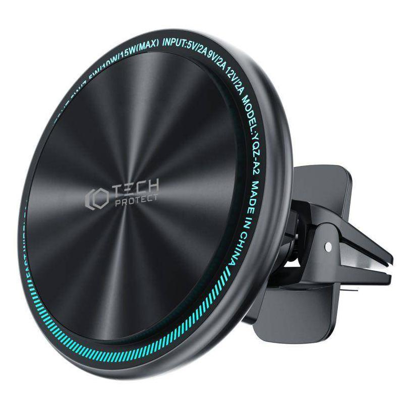 Tech-Protect Protect A2 MAGNETISCHES MAGSAFE VENT AUTOMONTAGE DRAHTLOSES LADEGERÄT 15W Schwarz (15 W) (9589046926730)