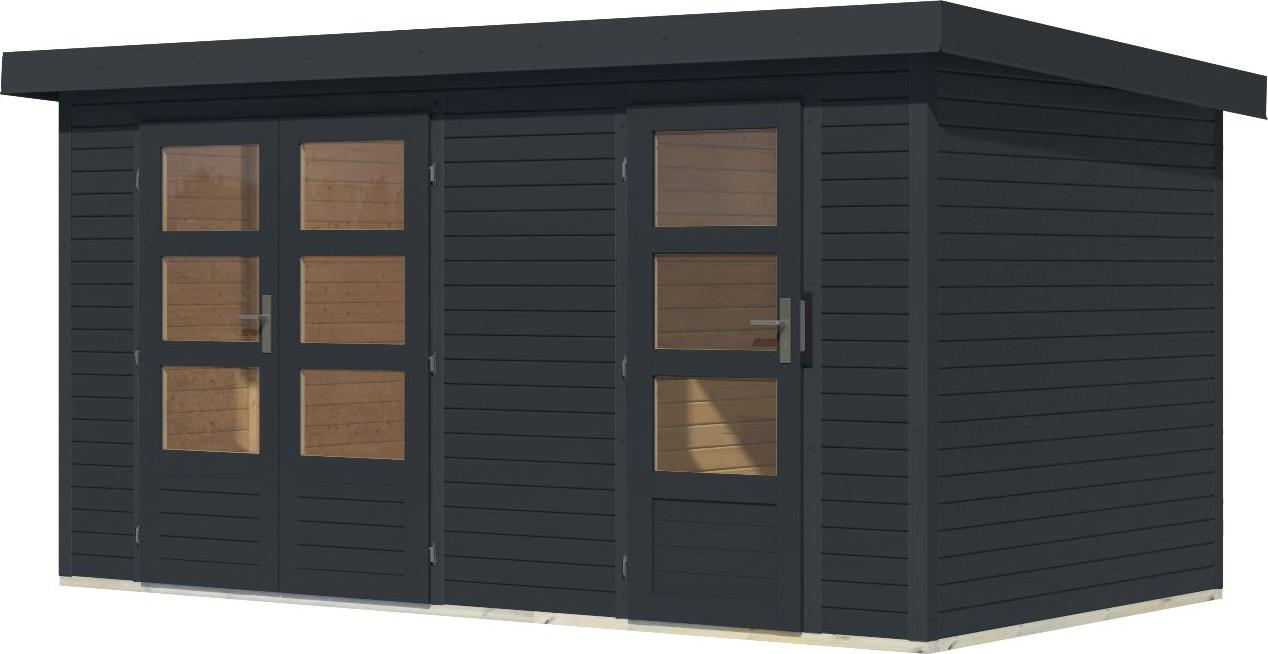 Karibu Gartenhaus Kalifornien Hybrid Metall-Holz 19mm Wandstärke 4005mm breit