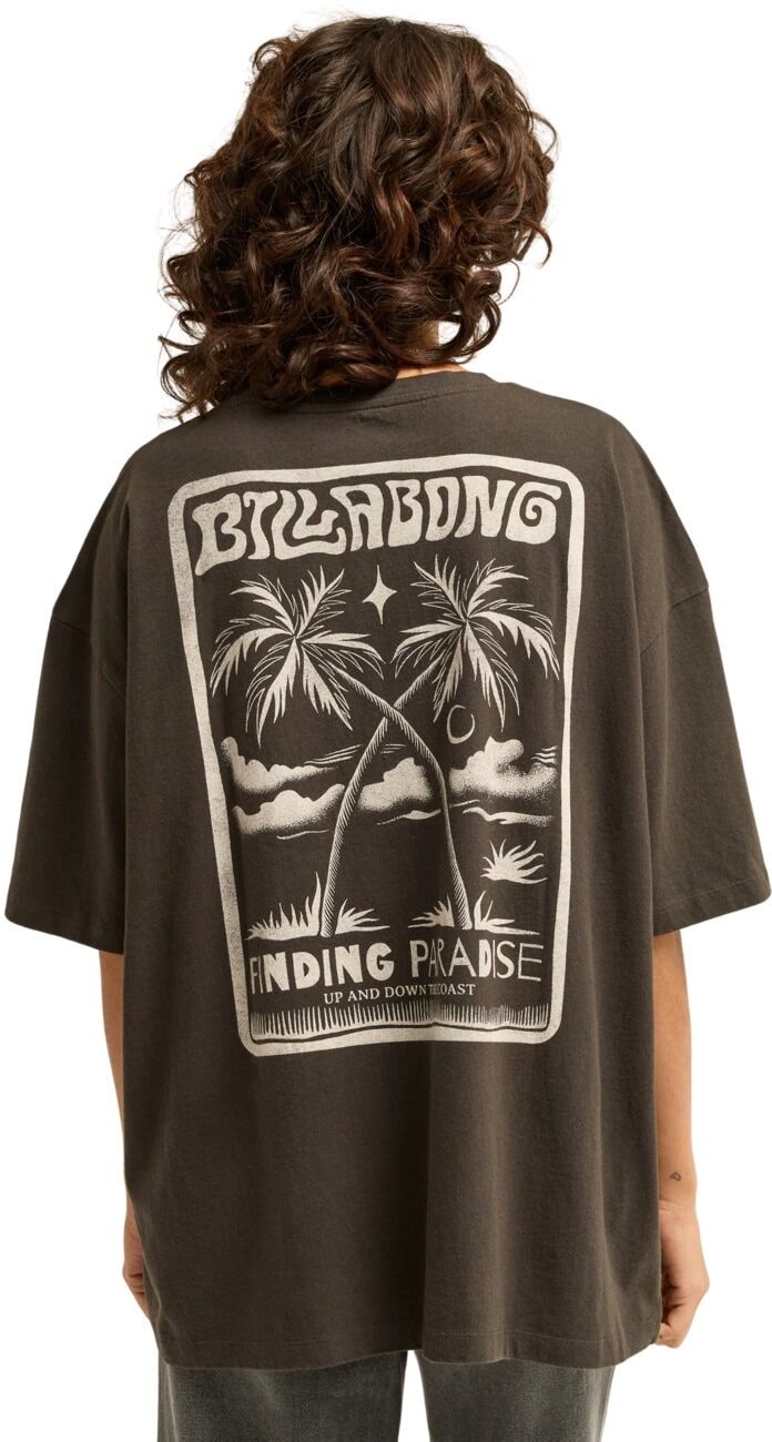 Oversize-Shirt BILLABONG "Tropical Filmore", Damen, Gr. XL, braun (off schwarz), Obermaterial: 100% Baumwolle., Shirts Oversize-Shirt off schwarz XL