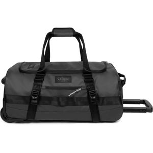 Eastpak Reisetasche Tarp Duffel Pack Wheel S Black2, schwarz, 59 cm, mit Rollen und Rucksackfunktion, aus Polyester, 40 Liter