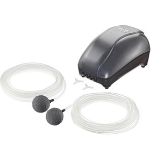 Pontec Teichbelüfter PondoAir Set 900, 230 V, 900 l/h, 12 W, mit 2x 25 mm Luftsteinen, bis 4.500 Liter