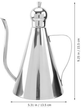Discount Dollar Deals Stainless Steel Oil Bottle Dispenser, Leakproof Kitchen Container, Daily Use Vinegar Sauce Precise Fit Condiment 1l