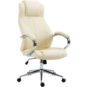 CLP Bürostuhl Salford, 314908, creme, Echt Leder, belastbar bis 136 kg