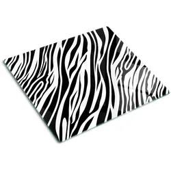 GLASPLATTE 60x52 cm Zebras