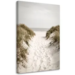 LEINWANDBILD Weg zum Strand Dünen Landschaft 40x60cm