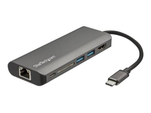 StarTech.com USB C Multiport Adapter mit HDMI - 4K - Mac/ Windows - SD Kartenleser - USB C zu USB 3.0 Hub - 2x USB-A 1x