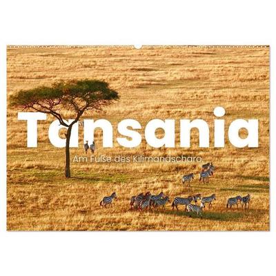 Tansania - Am Fuße des Kilimandscharo. (Wandkalender 2027 DIN A2 quer), CALVENDO Monatskalender