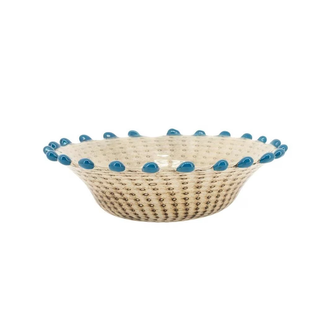 By-Boo Schaal Dapple Beige/Blauw 29 cm