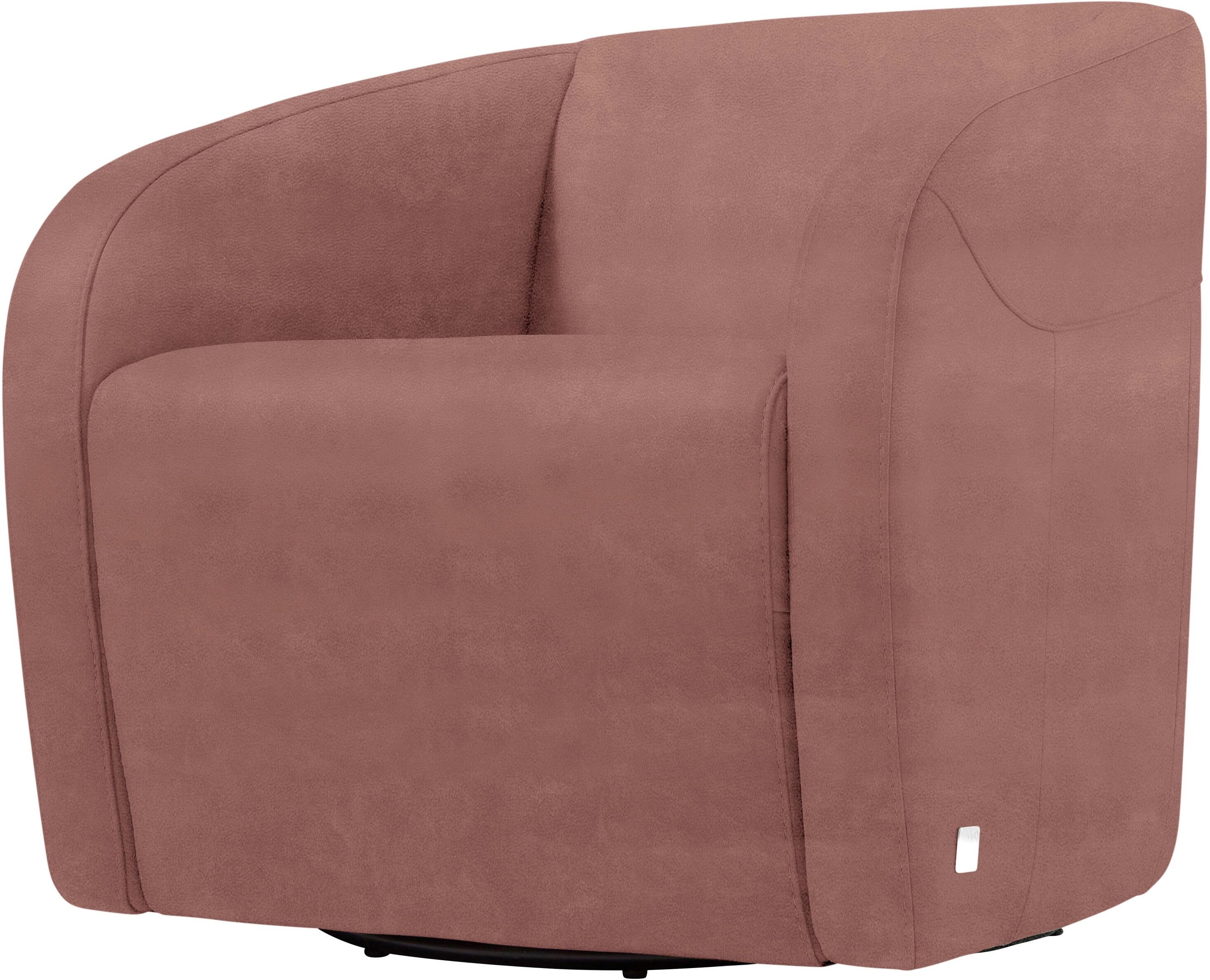 Sessel EGOITALIANO "Charlottaas Clubsessel, Designsessel, modern und zeitlos, bequem", braun (cedar wood), B:73cm H:73cm T:76cm, 100% Polyester. Wasser- und Schutzabweisend., Sessel, Sessel, drehbar, kompakte Stellmaße, Solitärsessel