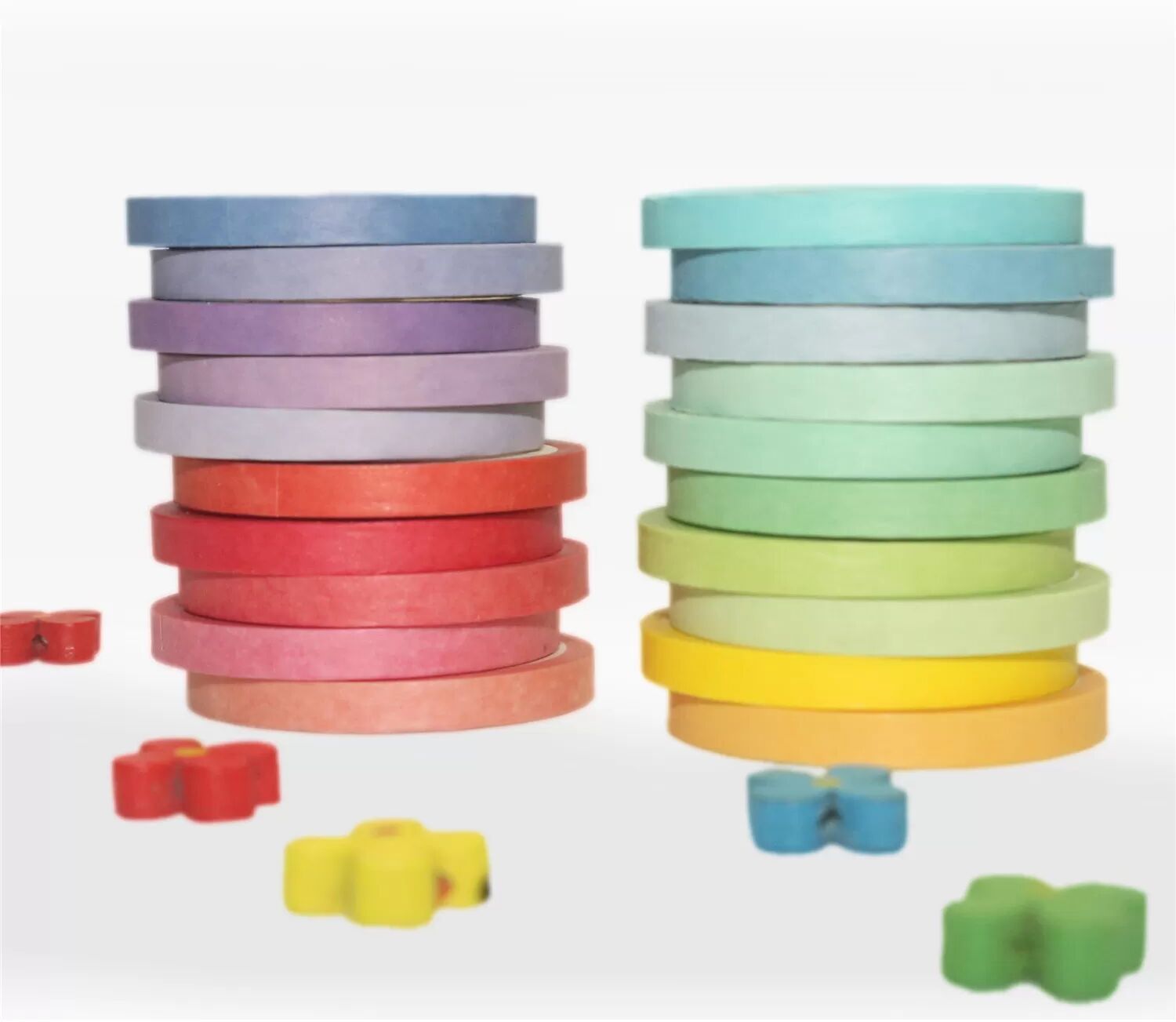 INF 20 Rollen Washi Tape Set, 3mm Dekoratives farbiges Papierklebeband