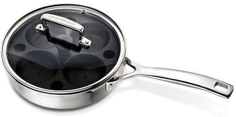 Le Creuset 3-ply Stainless Steel 20cm Saute Pan with Poach Insert