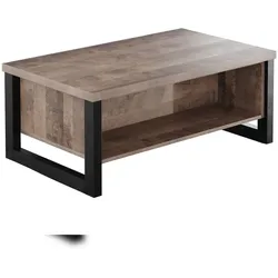 Ebuy24 Emile Couchtisch 2 Fächer, EicheTabak dekor.