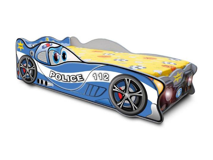 JVmoebel Kinderbett Rennwagen Bett aus MDF in Blau für kleine Autofans (1-tlg., Bett), Made in Europa