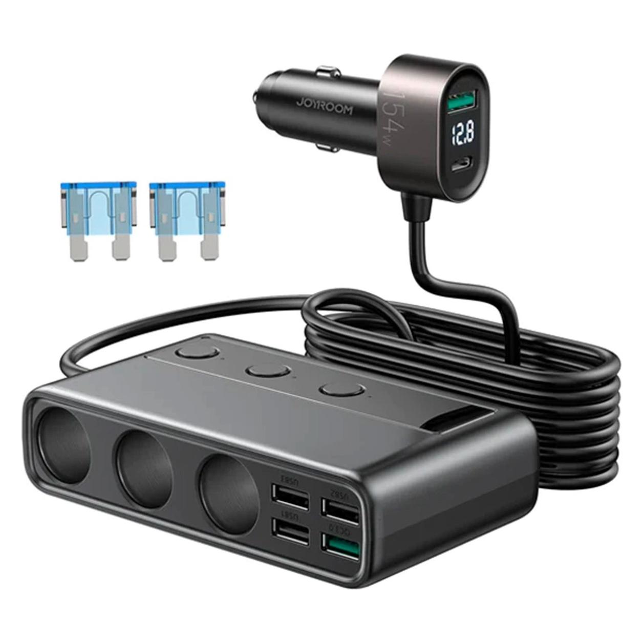 Joyroom Multiport Car Cigarette Lighter (JYR058BLK)