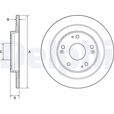Delphi Bremsscheibe [Hersteller-Nr. BG4773C] für Honda