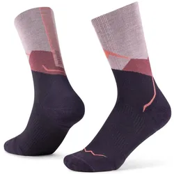 Buff, Unisex, Sportsocken, Merino Lightweight Crew Sock LWC1 (XL), Pink