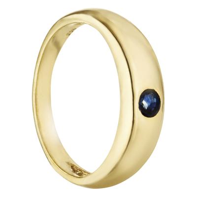 Kettenanhänger JOBO "Anhänger Taufring", gold (gelbgold 333, dunkelblau), Schmuckanhänger, Damen, Gelbgold 333, Kettenanhänger, 8 Karat 333 Gold mit Saphir