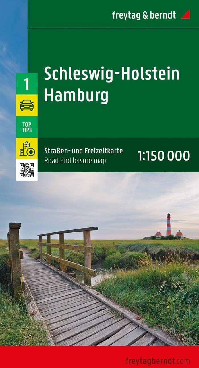 Carte routière n° 1 (Allemagne) - Schleswig-Holstein, Hambourg   Freytag & Berndt - 1/150 000