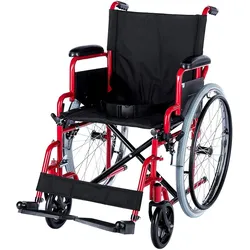 Romed manueller faltbarer Rollstuhl "Dynamic" rot