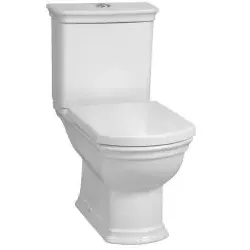 Valarte Stand-WC-Kombination Tiefspüler Open Back Abgang Vario Weiß Hochglanz mit Oberfächenveredelung Clean
