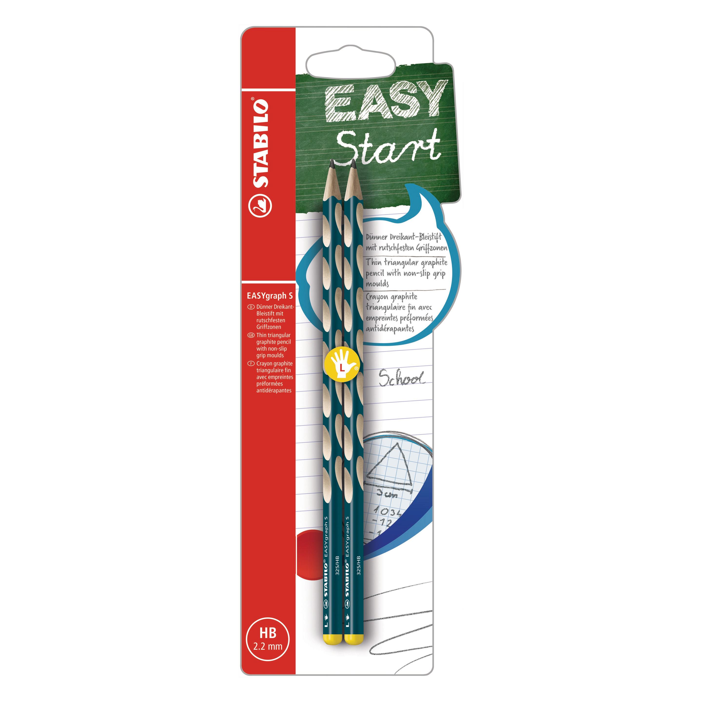 Stabilo EASYgraph S Bleistift Linkshänder HB (2.20 mm, HB, 2x) (B-53103-5)