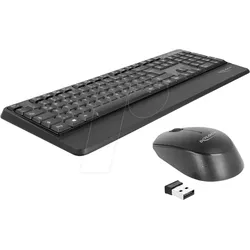 DELOCK 12674 - Tastatur-/Maus-Kombination, Funk, schwarz