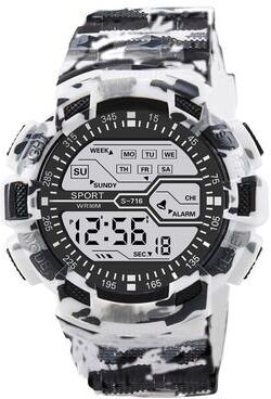 The Handy Homestead Mens Waterproof Digital Sports Watch With Luminous Display camouflage White