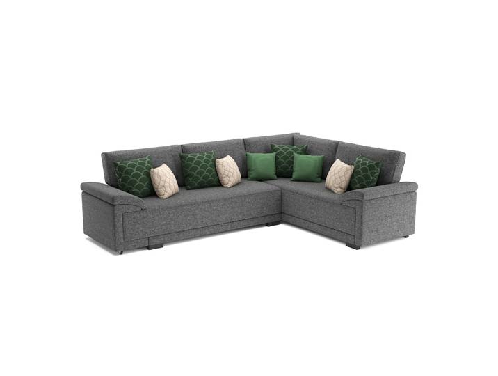 Ecksofa mit Schlaffunktion LYNN rechts anthrazit