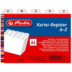 Herlitz Karteiregister A6 PP weiß, 25tlg., A-Z