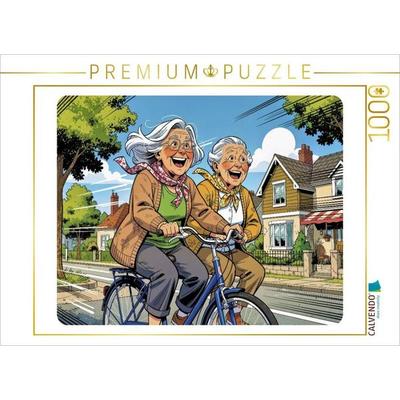 CALVENDO Puzzle Ein Motiv aus dem Kalender Charmante Rentner im Comic-Stil | 1000 Teile Lege-Größe 64x48cm Foto-Puzzle für glückliche Stunden,
