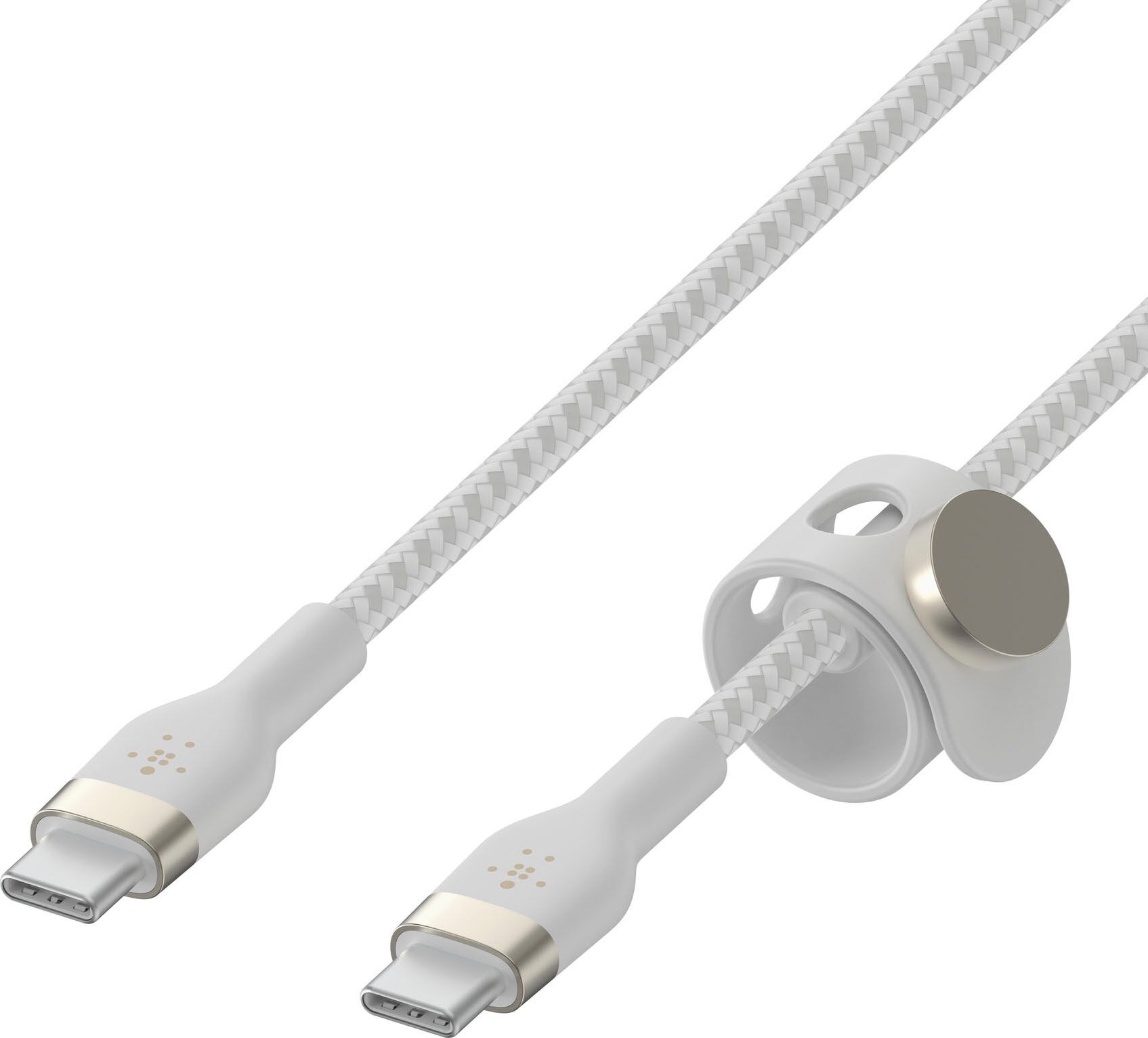 Belkin Smartphone-Kabel "PRO Flex USB-C/USB-C-Kabel", weiß, 200cmcm, 60 kW, Kabel, Smartphone-Kabel