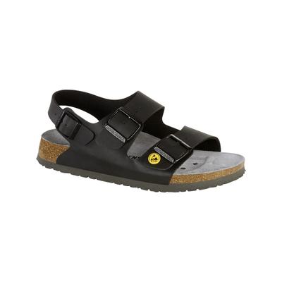 Sandale "Milano ESD BF Sandale normale Weite", Jungen, Gr. 40, schwarz, Obermaterial: 50% Rindsleder Leather cow. 50% Lammleder LEL., BIRKENSTOCK PROFESSIONAL, Schuhe Sandale