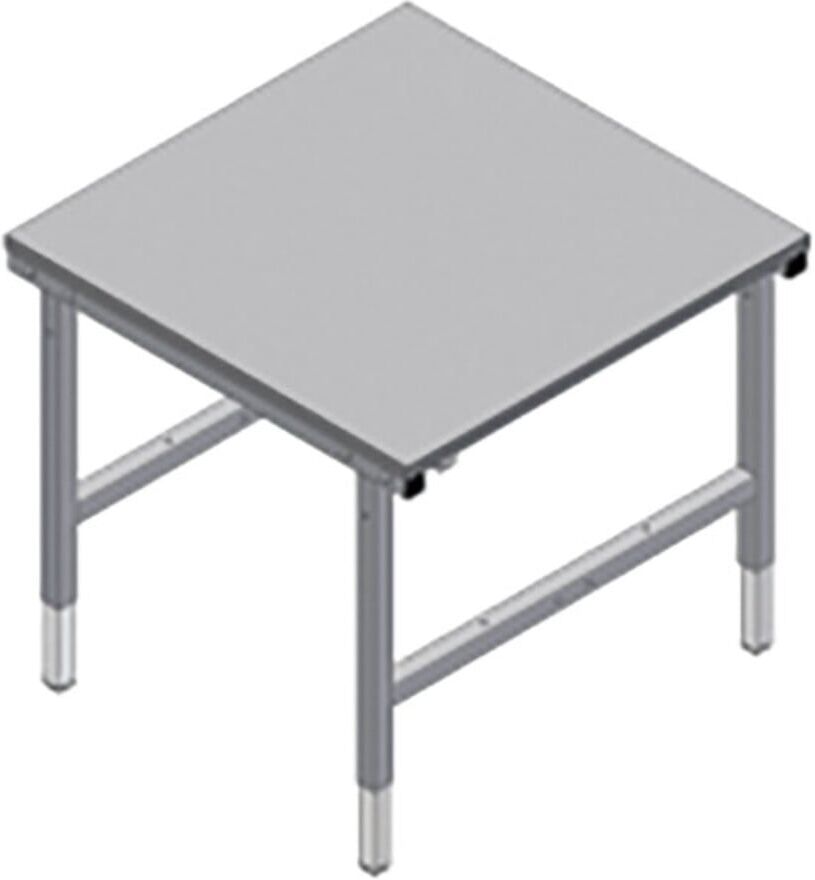 Rocholz Ecktisch SYSTEM 2000 freistehend mit 4 Füßen 920x920x690-960 mm (203100)