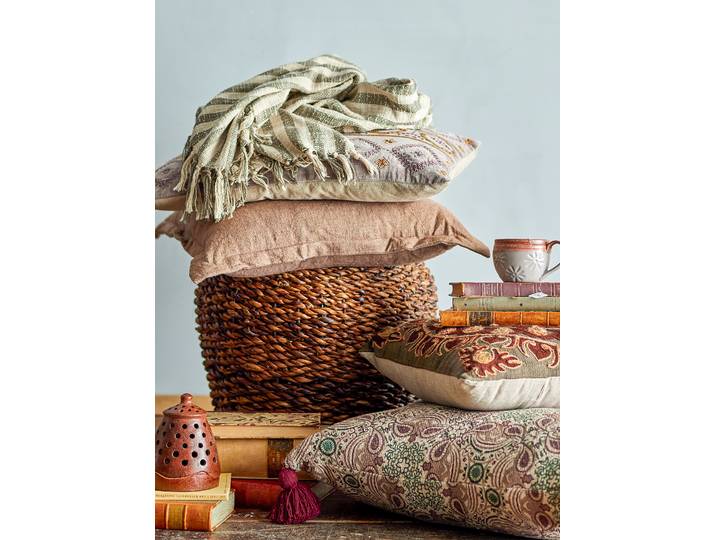 Dekokissen Maisa Braun 55 x 10 x 55cm Leinen/Baumwollstoff/Andere