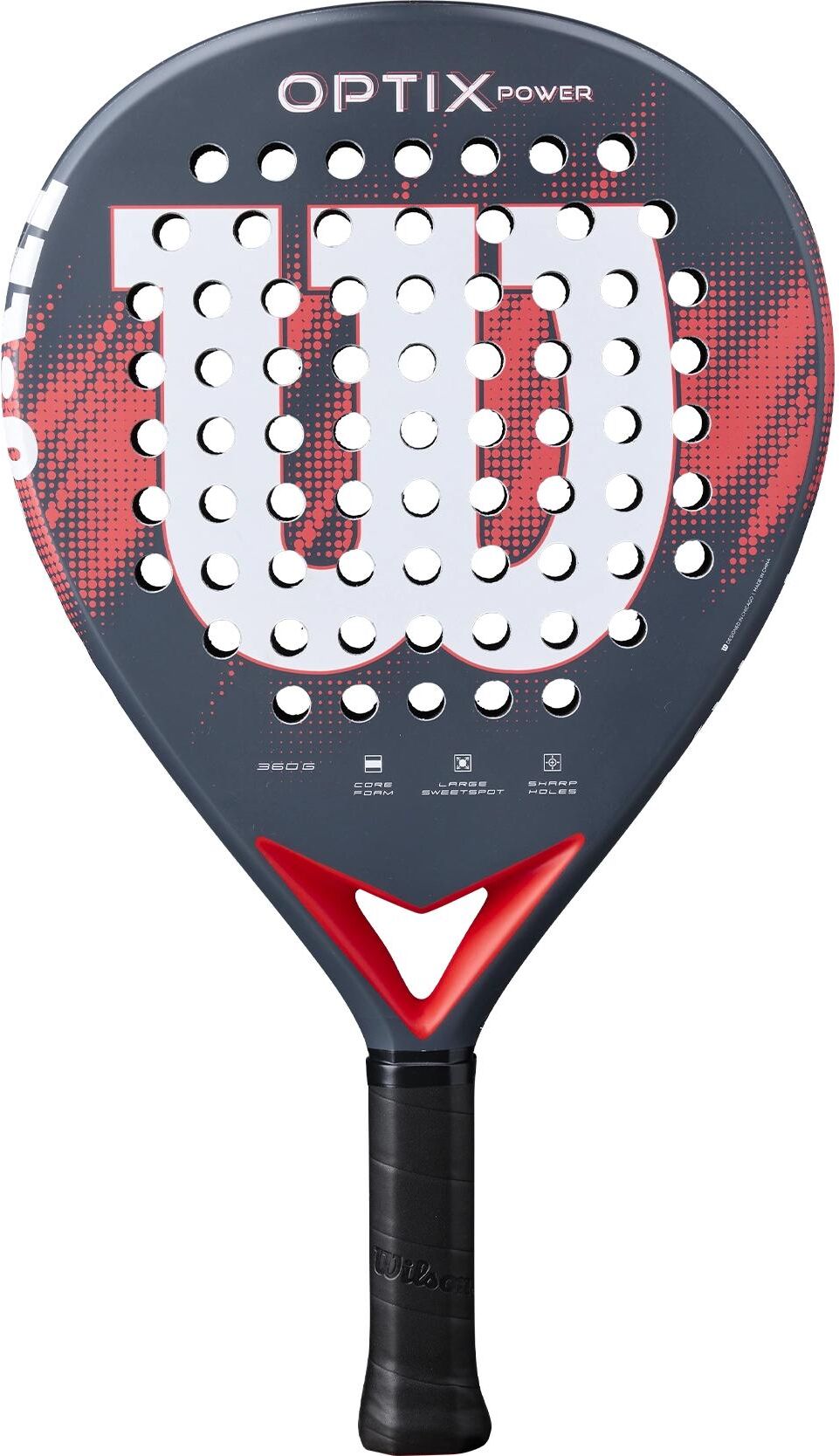 Squashschläger WILSON "Optix V2 Power", grau (rot), Racketsportschläger, Squashschläger rot Einheitsgröße