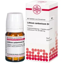 LITHIUM CARBONICUM D 4 Tabletten 80 St