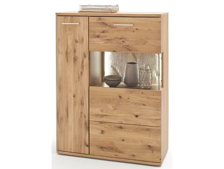 Highboard 1 Santori , Eiche Bianco , LED Beleuchtung