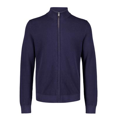 Cardigan LINDBERGH "Cardigan Relaxed Fit", Herren, Gr. S, navy, Obermaterial: 100% Baumwolle, unifarben, Strickjacken