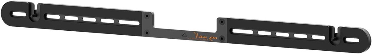 Zwarte Soundbar Wandhouder met Anti-Vibratie Demping - 1,1 cm dikte